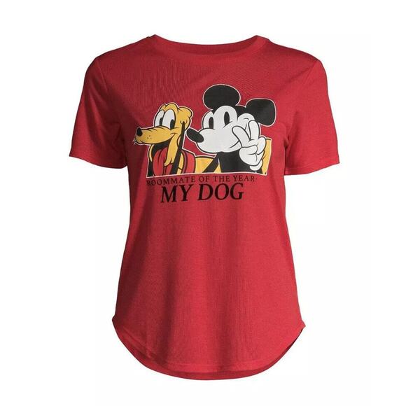 Disney Tops - Disney Juniors Mickey and Pluto ROOMMATE OF THE YEAR My Dog Shirt Small 3-5